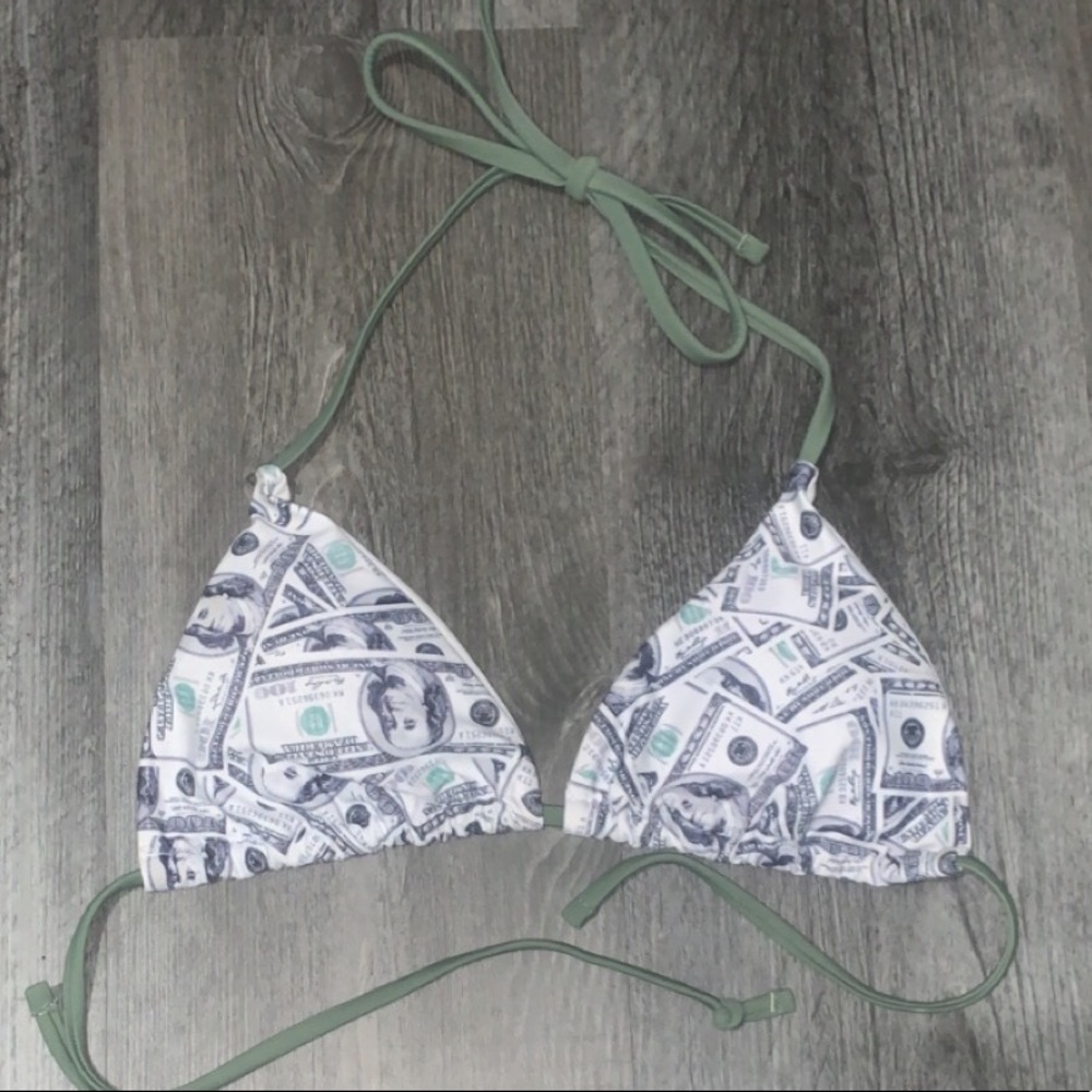SHEIN blue strip bikini, size small/fits xtra small